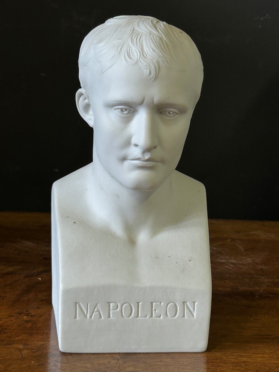 Bust Of Napoleon Bonaparte Emperor In Biscuit Porcelain After Canova Early 20th Century-photo-8