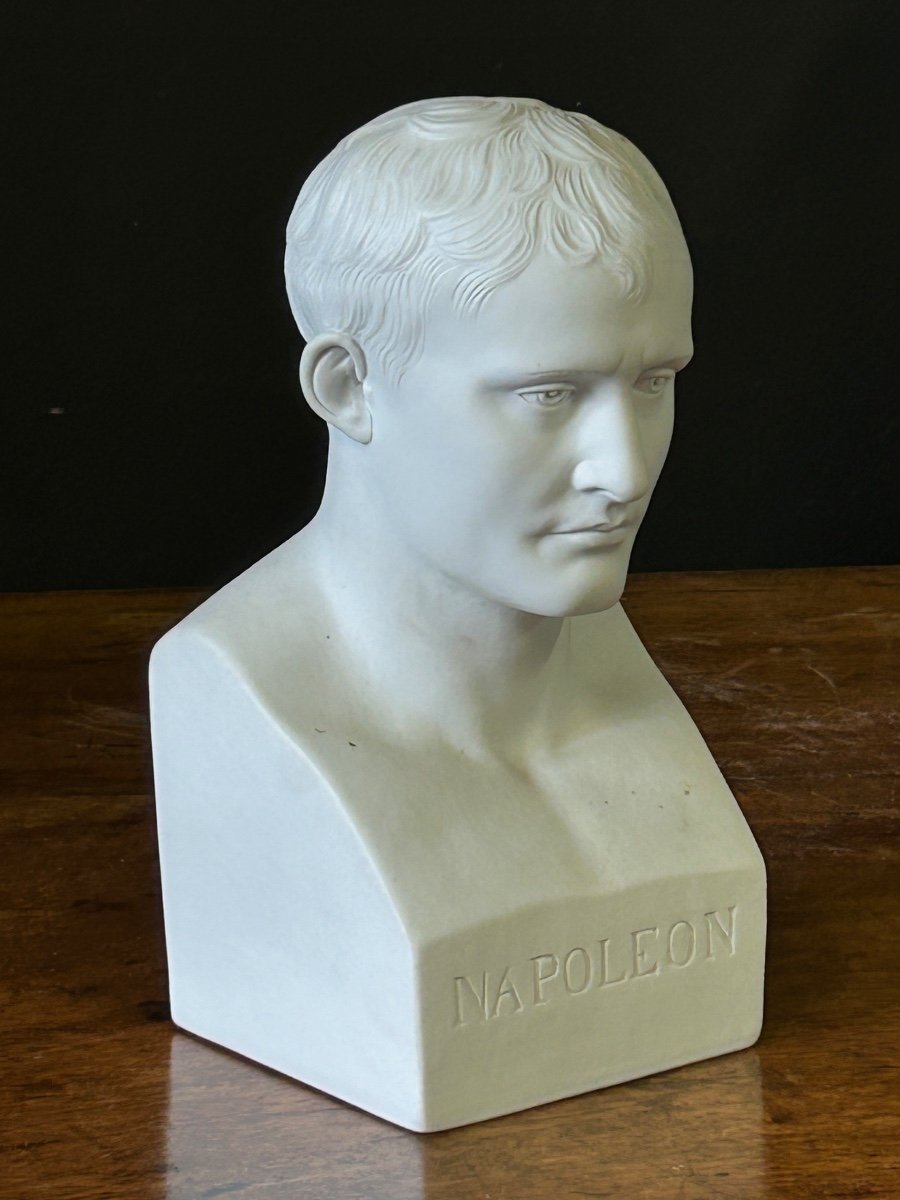 Bust Of Napoleon Bonaparte Emperor In Biscuit Porcelain After Canova Early 20th Century
