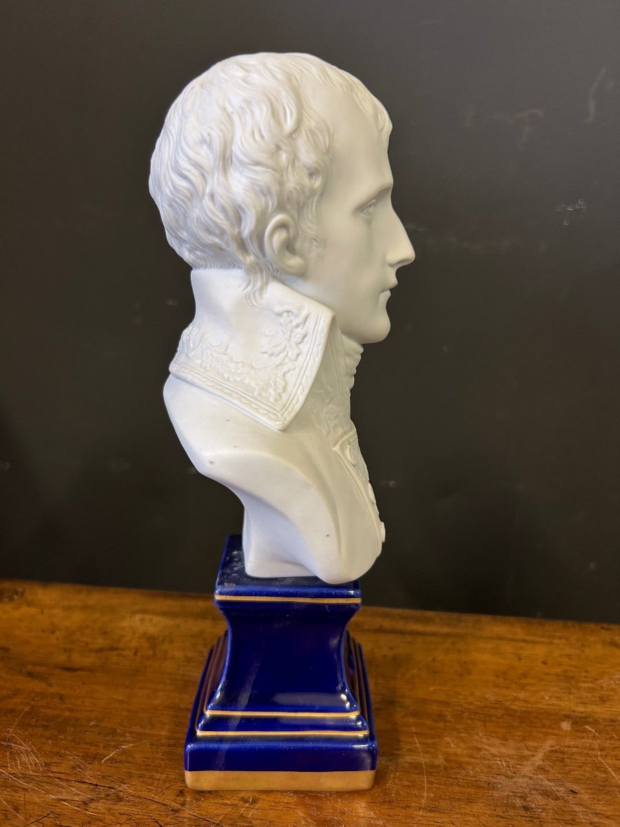 Buste Du Premier Consul Napoléon Bonaparte En Biscuit De Porcelaine - Empire -photo-4