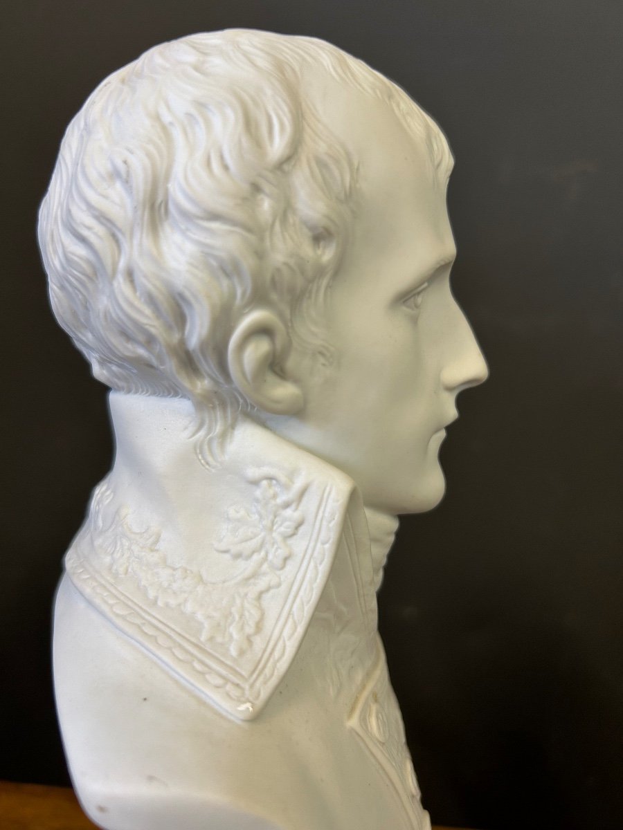 Buste Du Premier Consul Napoléon Bonaparte En Biscuit De Porcelaine - Empire -photo-1