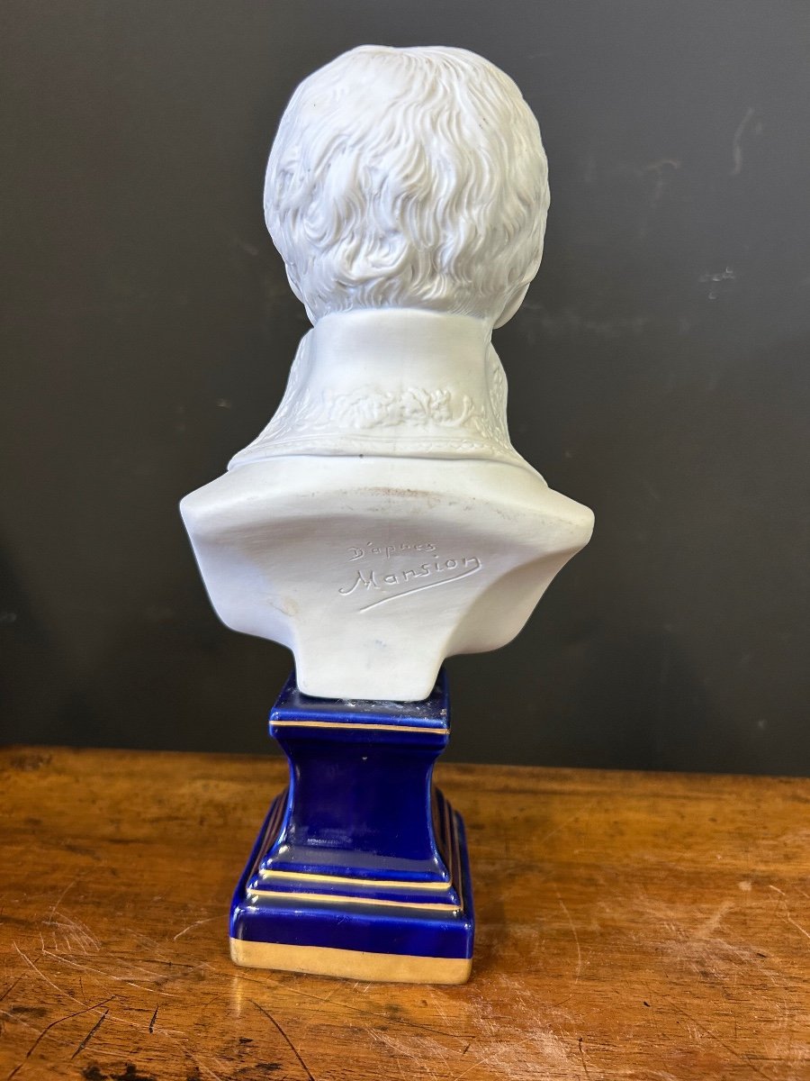 Buste Du Premier Consul Napoléon Bonaparte En Biscuit De Porcelaine - Empire -photo-2