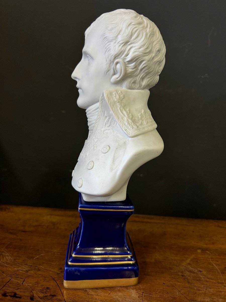 Buste Du Premier Consul Napoléon Bonaparte En Biscuit De Porcelaine - Empire -photo-4