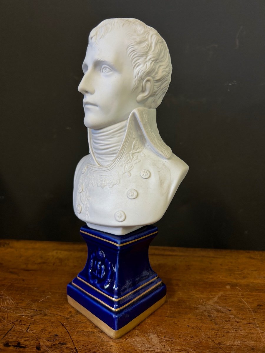 Buste Du Premier Consul Napoléon Bonaparte En Biscuit De Porcelaine - Empire -photo-5