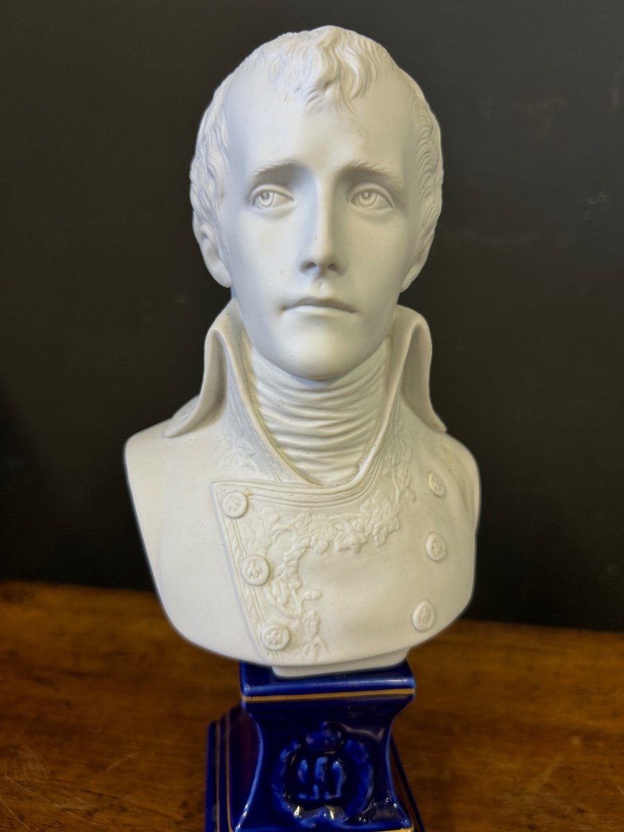 Buste Du Premier Consul Napoléon Bonaparte En Biscuit De Porcelaine - Empire -photo-6