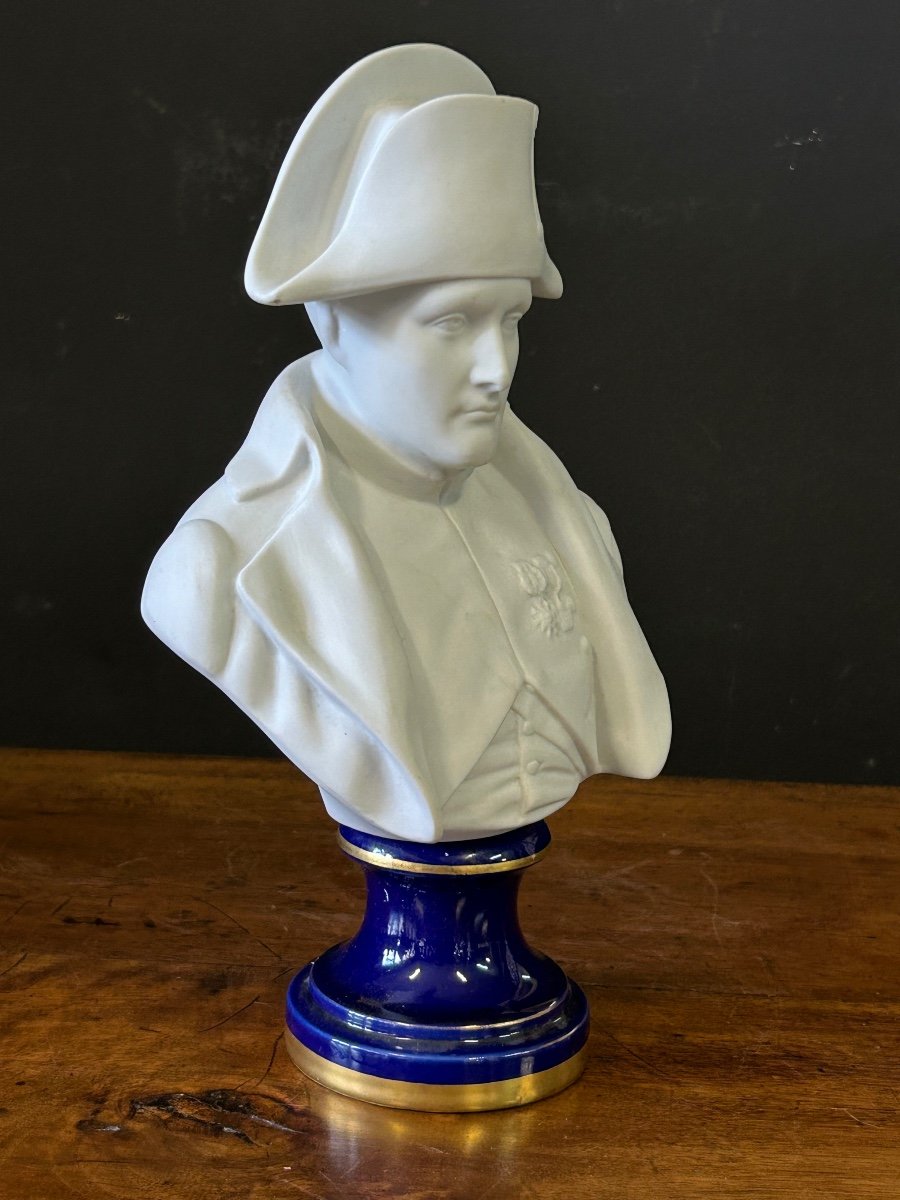 Bust Of Emperor Napoleon In Biscuit Porcelain - Napoleon Bonaparte - Empire -photo-4
