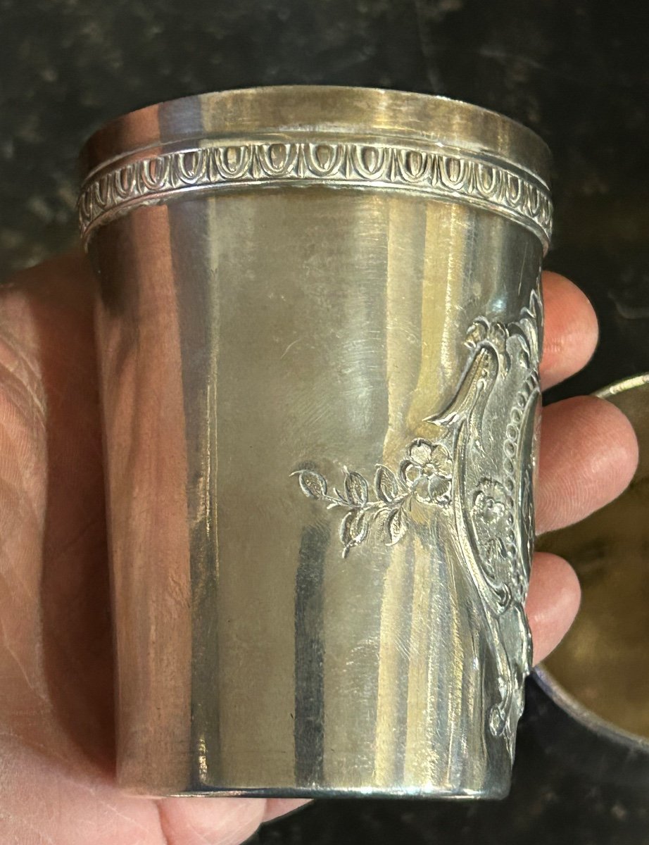 Pair Of Timpani In Sterling Silver With Napoleon III Minerva Hallmark - Weight: 345 Gr-photo-6