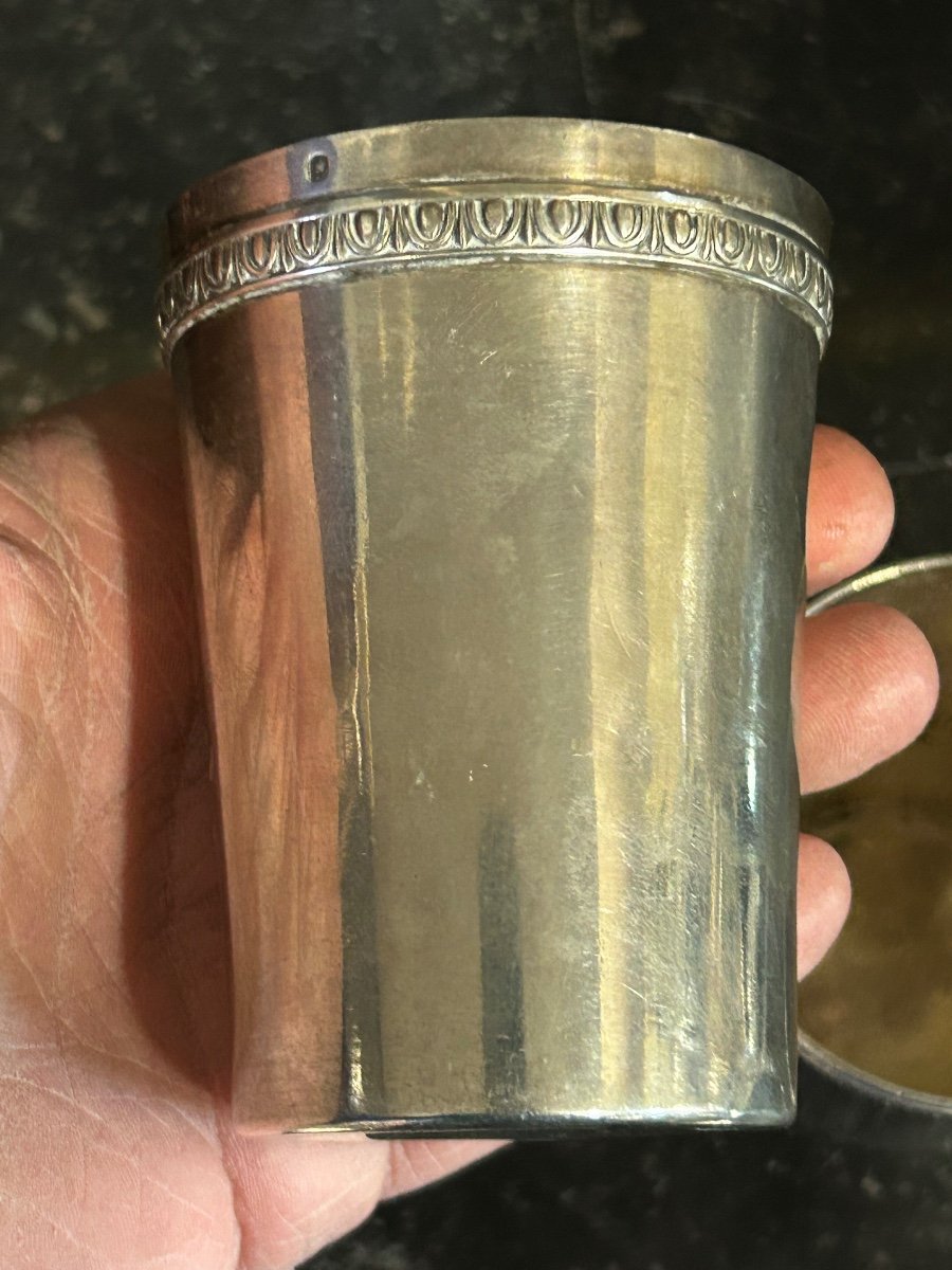 Pair Of Timpani In Sterling Silver With Napoleon III Minerva Hallmark - Weight: 345 Gr-photo-7
