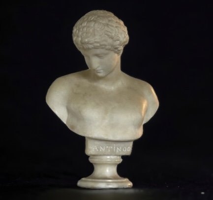 Buste De L’antinoüs Du Capitole En Albâtre Début XXéme Siècle - Art Romain antique-photo-2