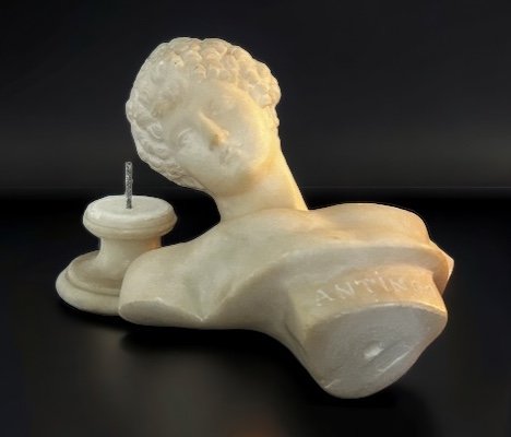 Buste De L’antinoüs Du Capitole En Albâtre Début XXéme Siècle - Art Romain antique-photo-5