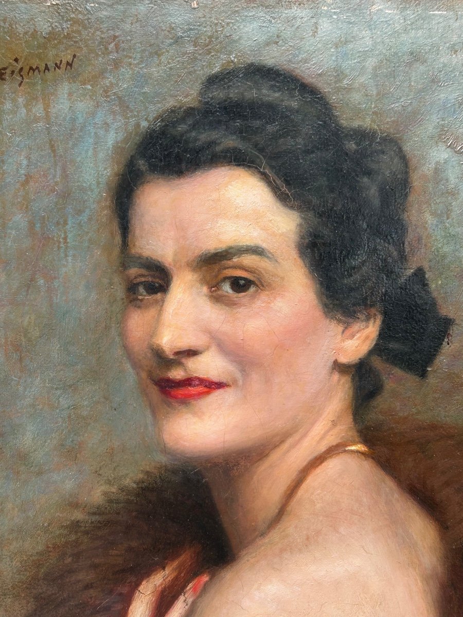 Jacques Weismann (1878-1962) Portrait De Femme Art Déco - Huile/carton-photo-2