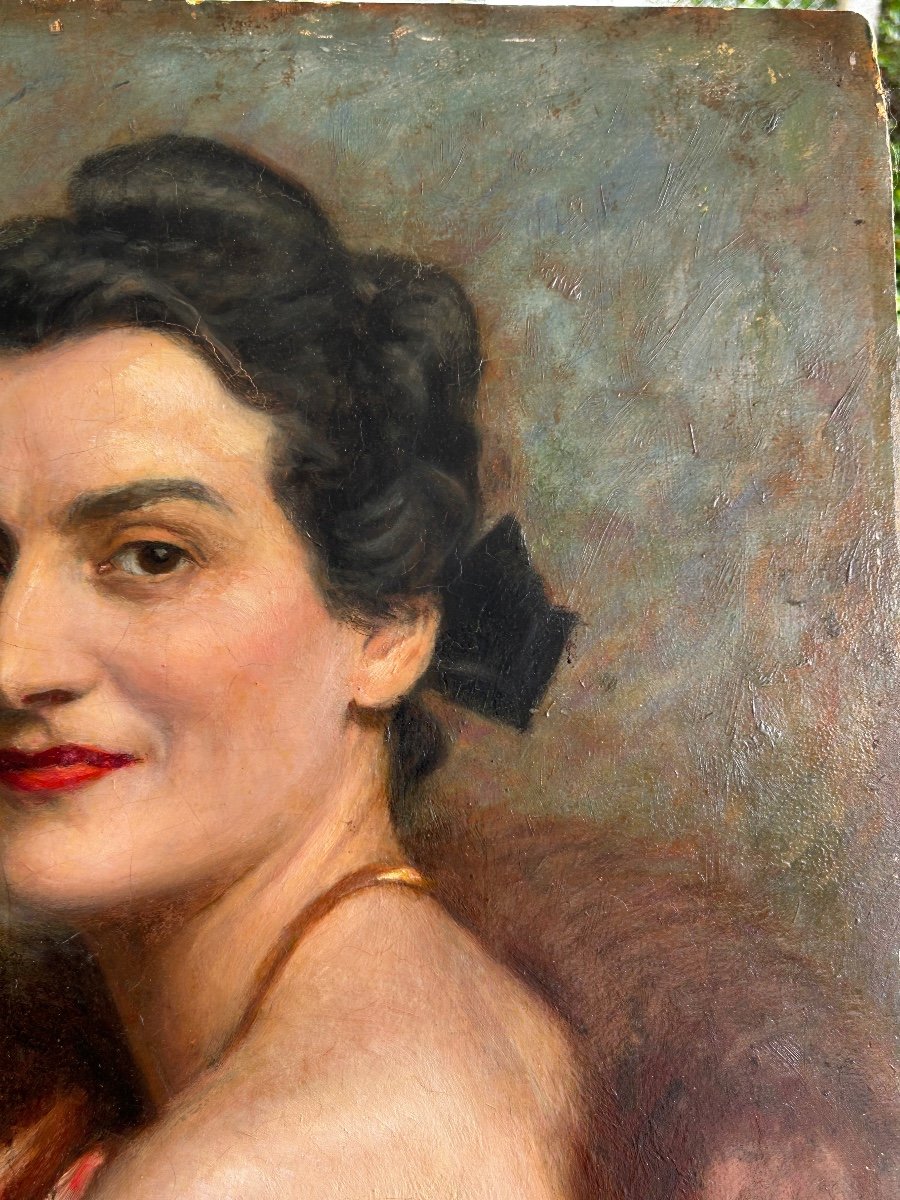 Jacques Weismann (1878-1962) Portrait De Femme Art Déco - Huile/carton-photo-4