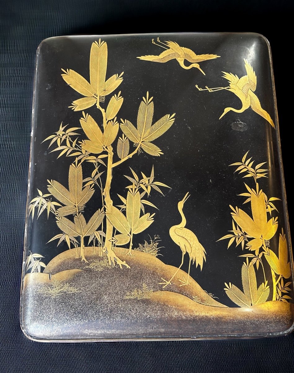 Important Lacquer Box From Japan Meiji Period - 19th Century - Japanese-photo-3