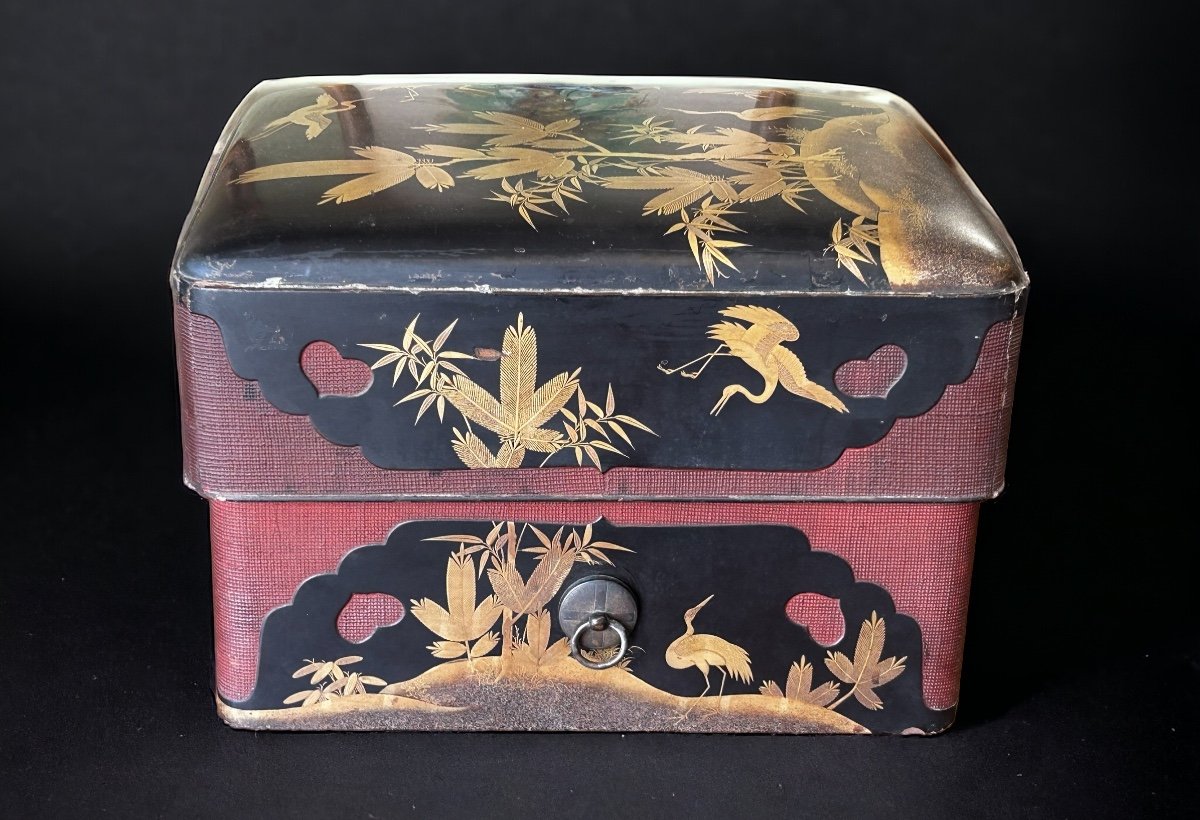 Important Lacquer Box From Japan Meiji Period - 19th Century - Japanese-photo-4