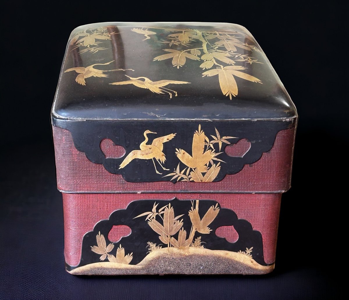 Important Lacquer Box From Japan Meiji Period - 19th Century - Japanese-photo-1