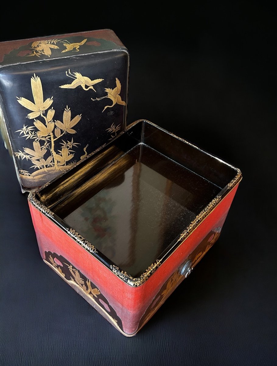 Important Lacquer Box From Japan Meiji Period - 19th Century - Japanese-photo-4