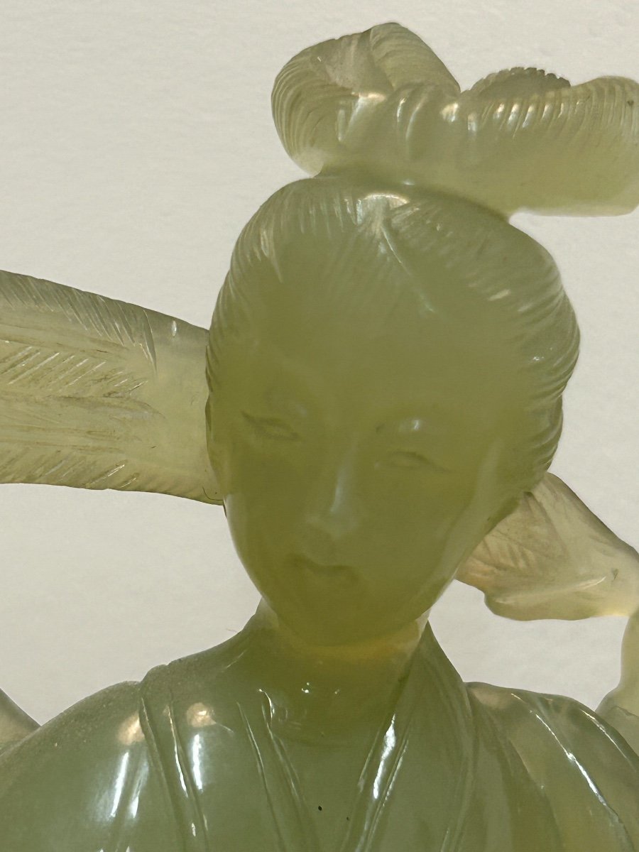 Sculpture En Jade - Jadéite Chine Début XXéme Chinois -photo-7