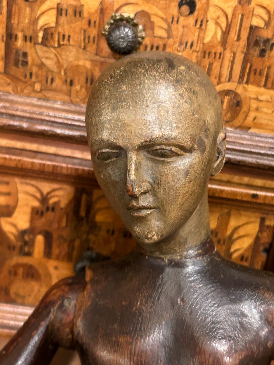 Articulated Wooden Artist's Mannequin For Painter Or Sculptor Late 18th Century -photo-3