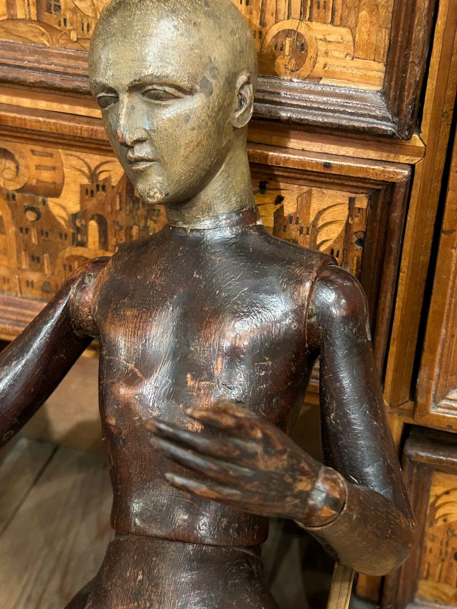 Articulated Wooden Artist's Mannequin For Painter Or Sculptor Late 18th Century -photo-4