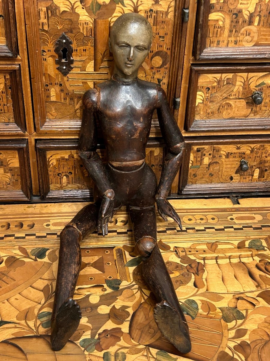 Articulated Wooden Artist's Mannequin For Painter Or Sculptor Late 18th Century -photo-2