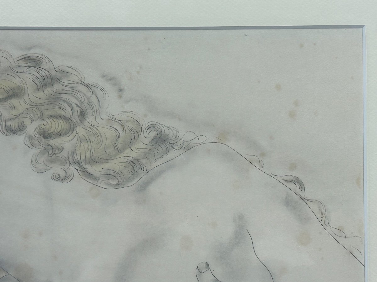 Tsuguharu Foujita (1886-1968) The Sleeping Blonde - Original Lithograph Early 20th Century -photo-6