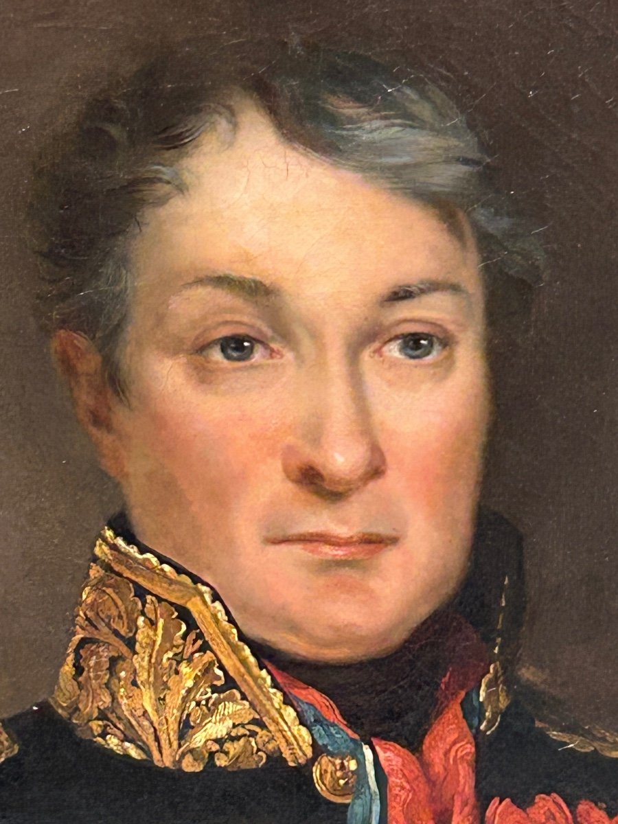 Portrait Of A Brigadier General From The Empire Period - Oil On Canvas, Early 19th Century -photo-3
