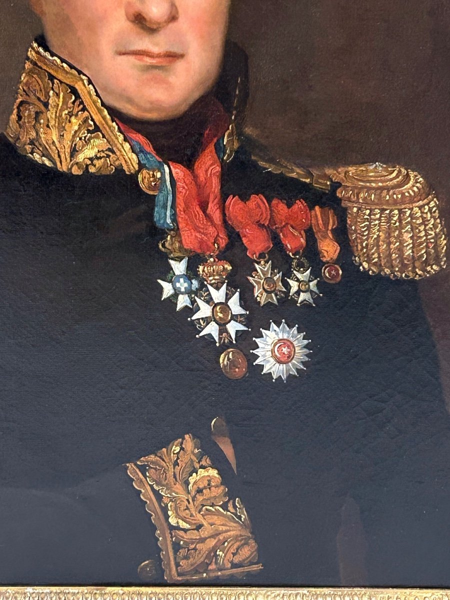 Portrait Of A Brigadier General From The Empire Period - Oil On Canvas, Early 19th Century -photo-7
