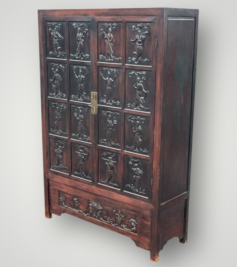 Armoire - Cabinet Chinois En Bois De Fer - Chine époque  XIXéme Siècle -photo-3