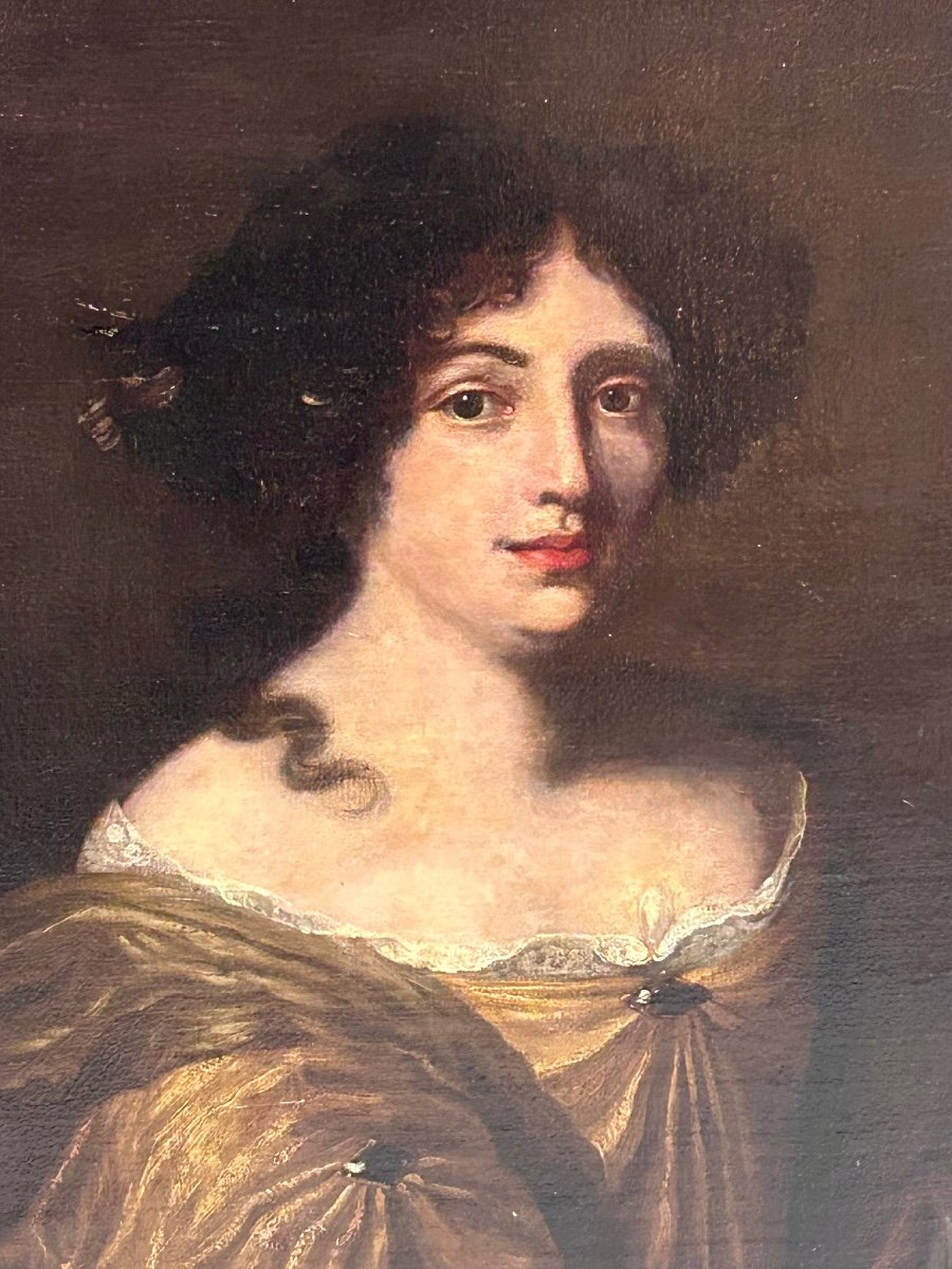 Portrait Présumé De Hortense Mancini D’après Jacob Ferdinand Voet - Huile Sur Toile époque XVII-photo-2