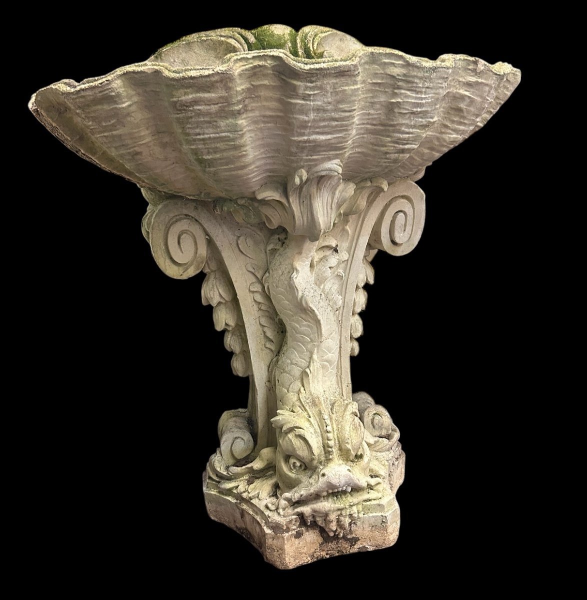 Louis XV Style Wall Fountain In Reconstituted Stone, Early 20th Century -photo-3