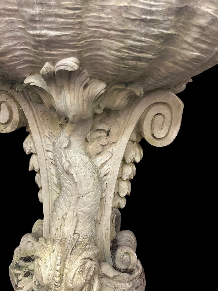 Louis XV Style Wall Fountain In Reconstituted Stone, Early 20th Century -photo-7