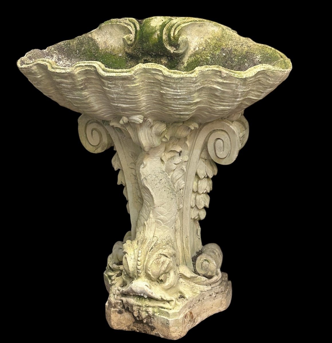 Louis XV Style Wall Fountain In Reconstituted Stone, Early 20th Century 