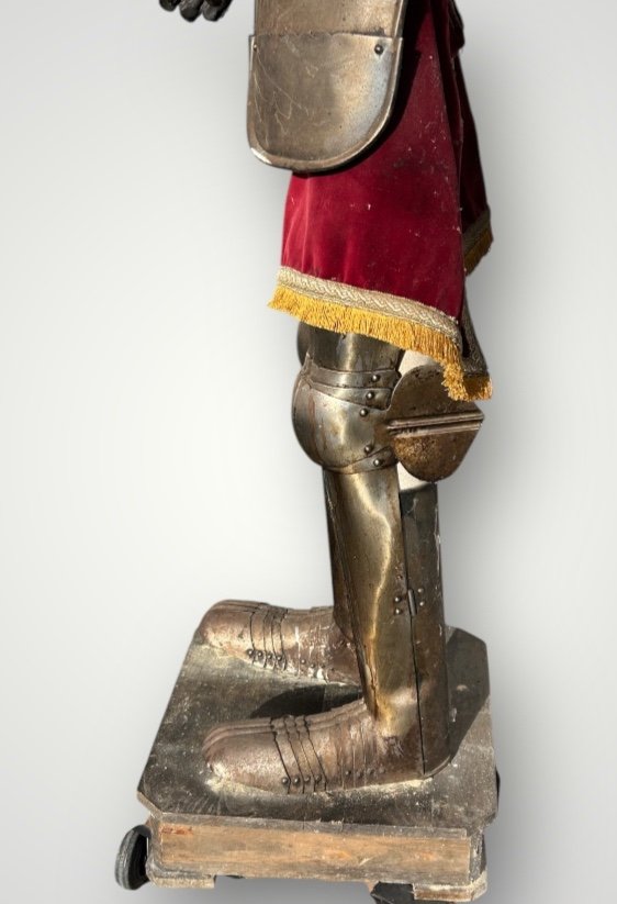 Medieval Knight Armor In Wrought Iron From The Late 19th Century - Castle Decoration -photo-4