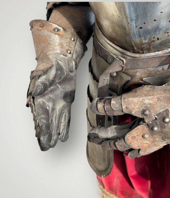 Medieval Knight Armor In Wrought Iron From The Late 19th Century - Castle Decoration -photo-6