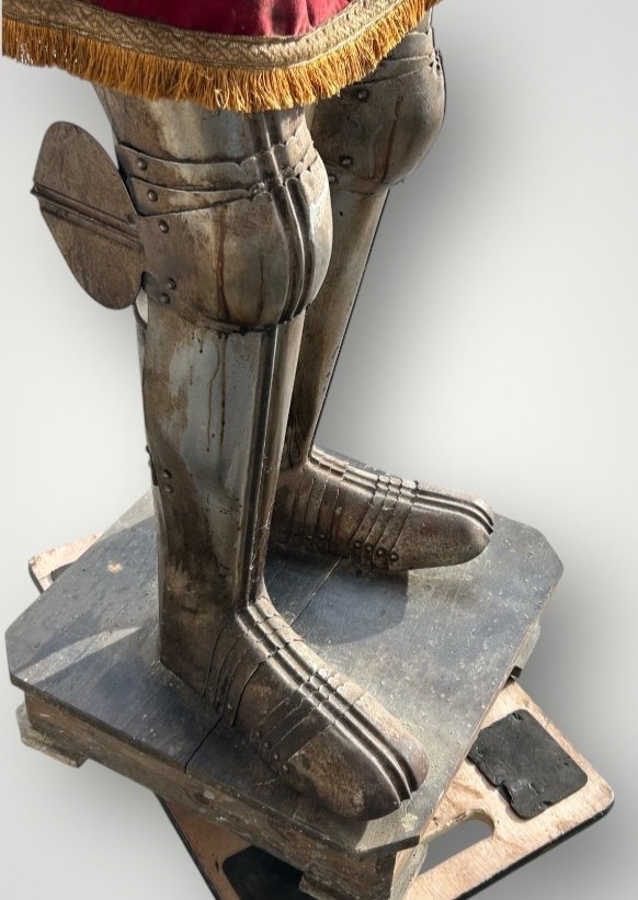 Medieval Knight Armor In Wrought Iron From The Late 19th Century - Castle Decoration -photo-7