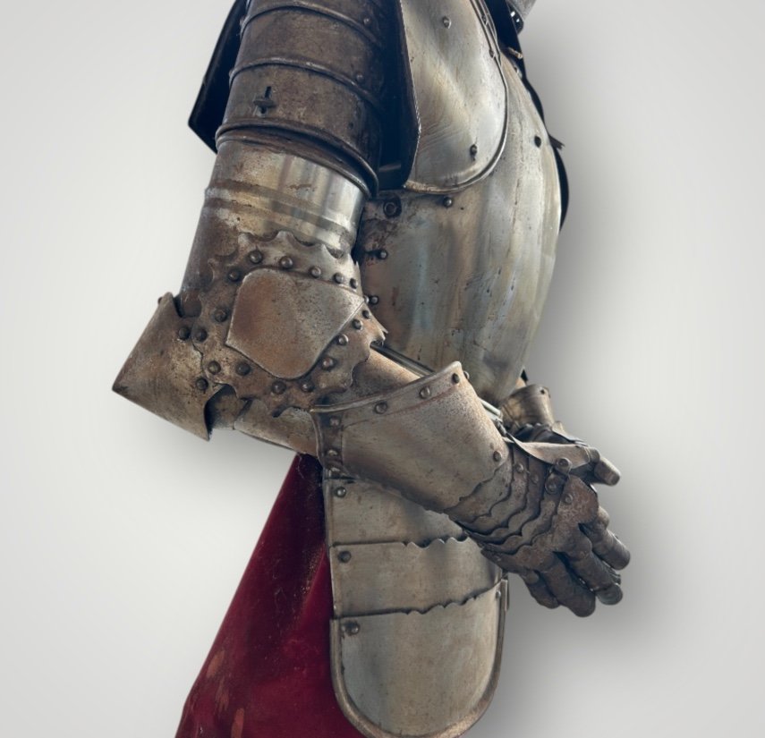 Medieval Knight Armor In Wrought Iron From The Late 19th Century - Castle Decoration -photo-8