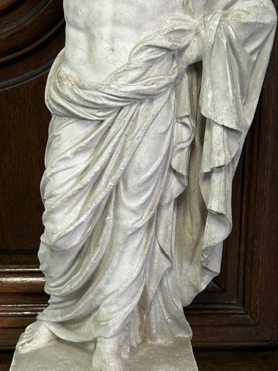 Jupiter - Plaster Sculpture After Anguier Michel (1630-1720) Early 20th Century -photo-4