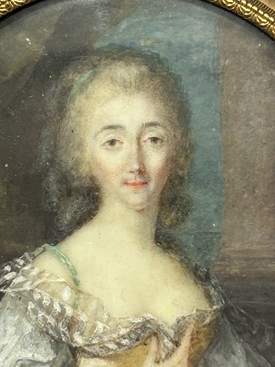 Miniature Portrait Of A Woman From The Late 18th Century -photo-2
