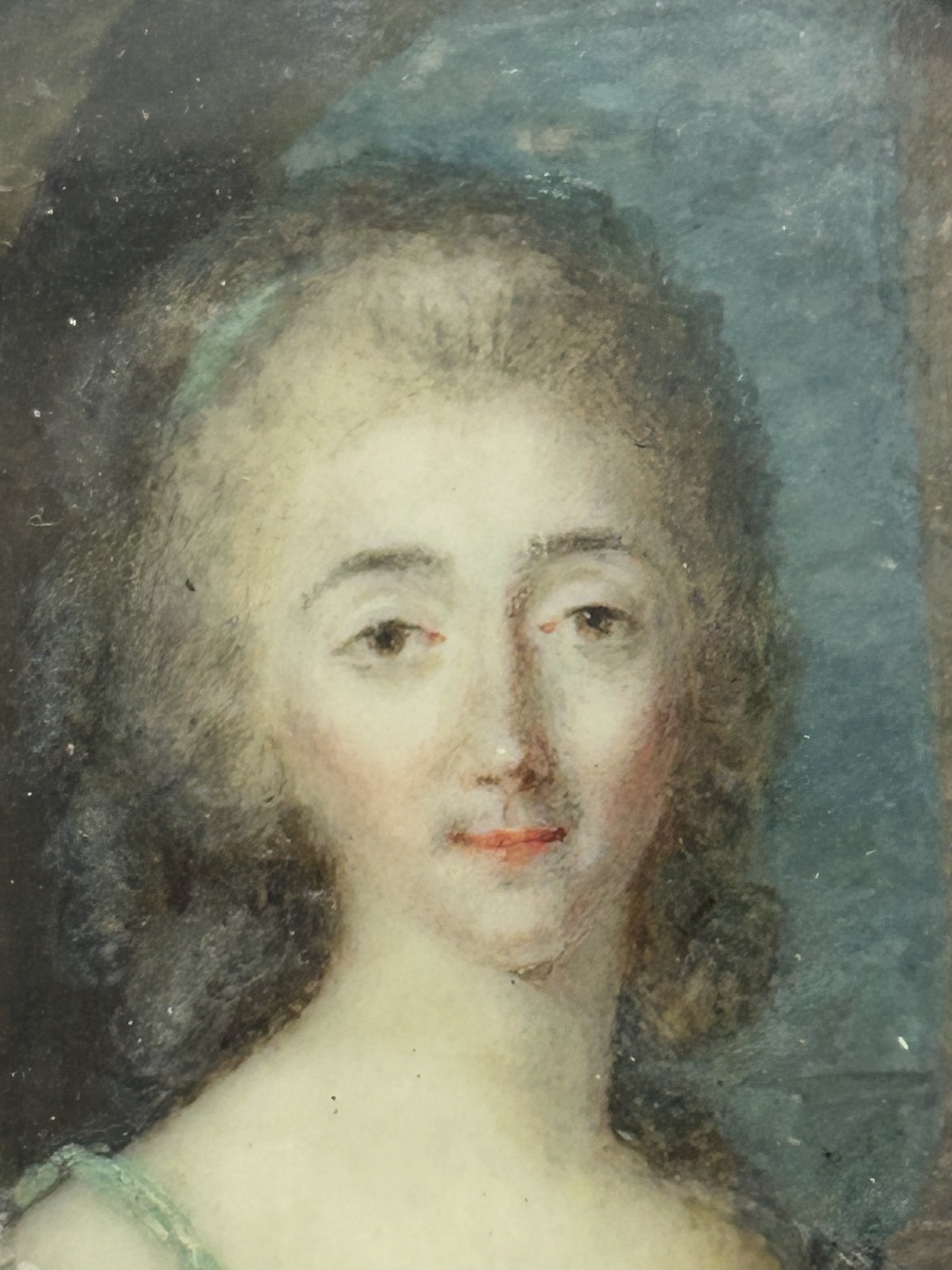 Miniature Portrait Of A Woman From The Late 18th Century -photo-4