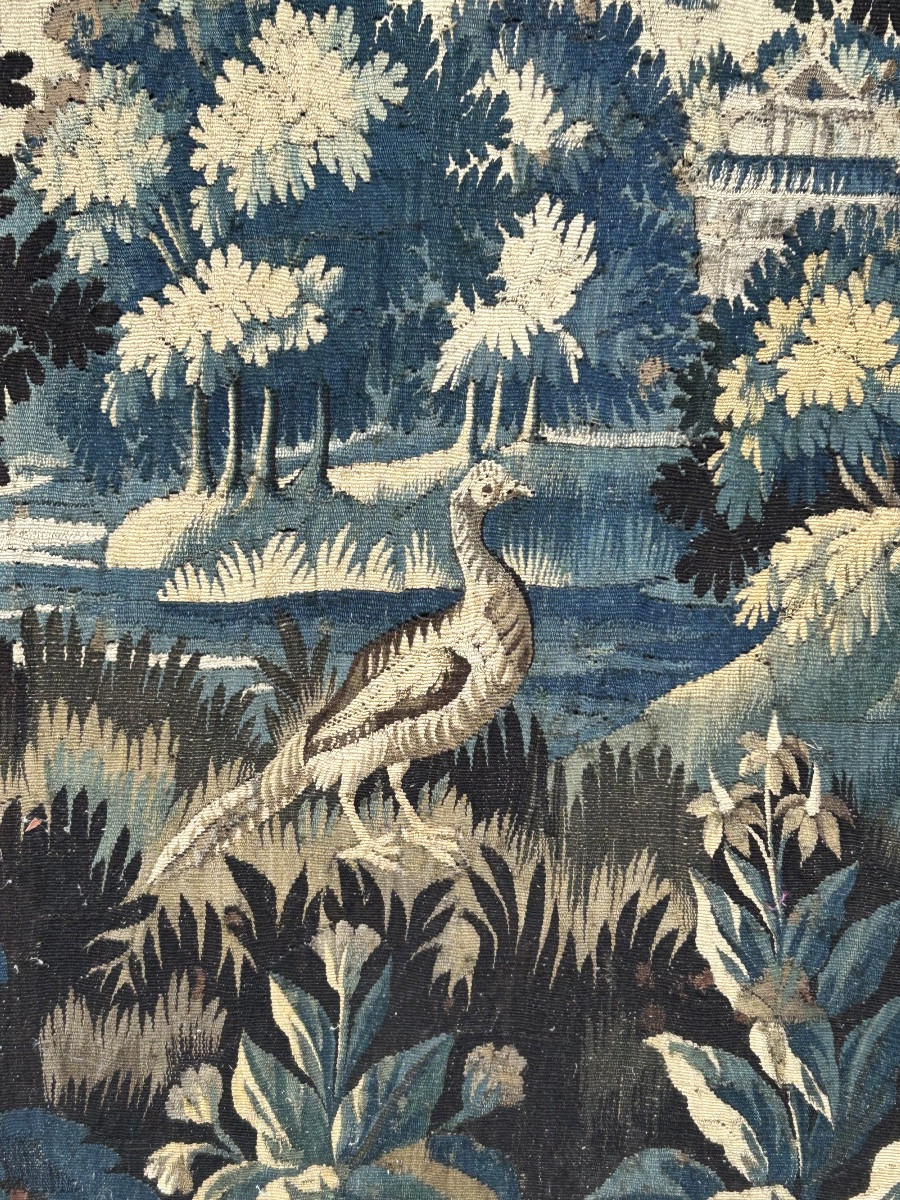 Verdure - Tapisserie Manufacture Royale D’aubusson D’époque XVIIIème Siècle H 231 Cm-photo-2