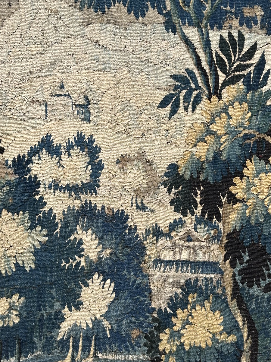 Verdure - Tapisserie Manufacture Royale D’aubusson D’époque XVIIIème Siècle H 231 Cm-photo-4