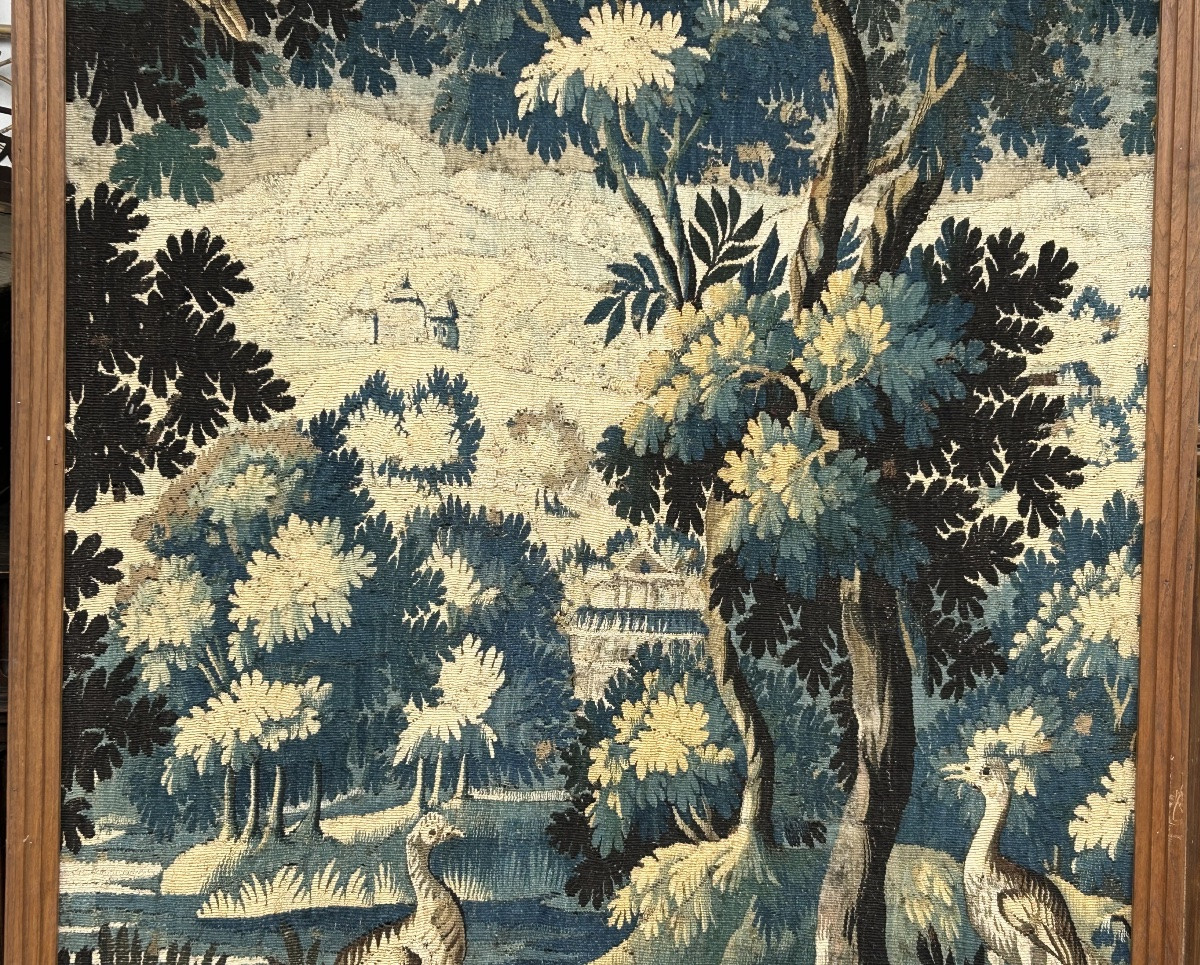 Verdure - Tapisserie Manufacture Royale D’aubusson D’époque XVIIIème Siècle H 231 Cm-photo-3