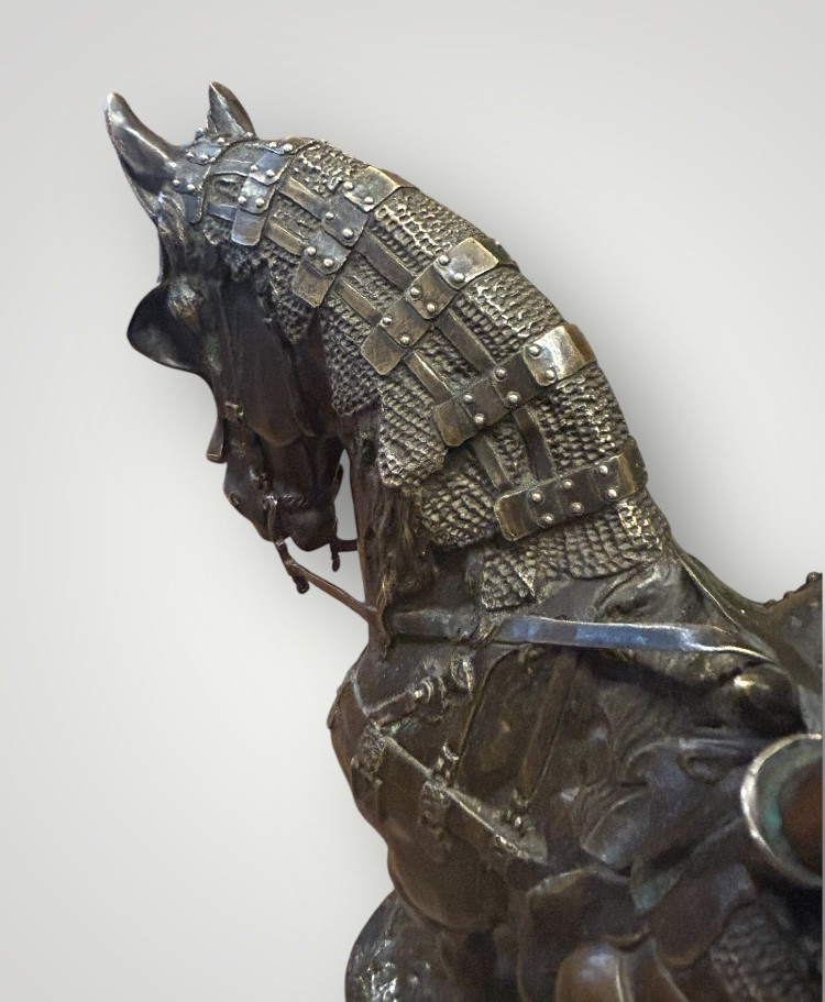 Emmanuel Frèmiet Paris (1824-1910) Bronze « le Duc D’orleans à Cheval » -photo-7
