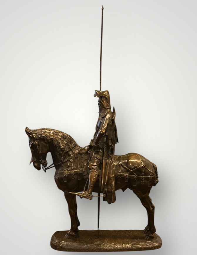 Emmanuel Frèmiet Paris (1824-1910) Bronze « le Duc D’orleans à Cheval » -photo-1