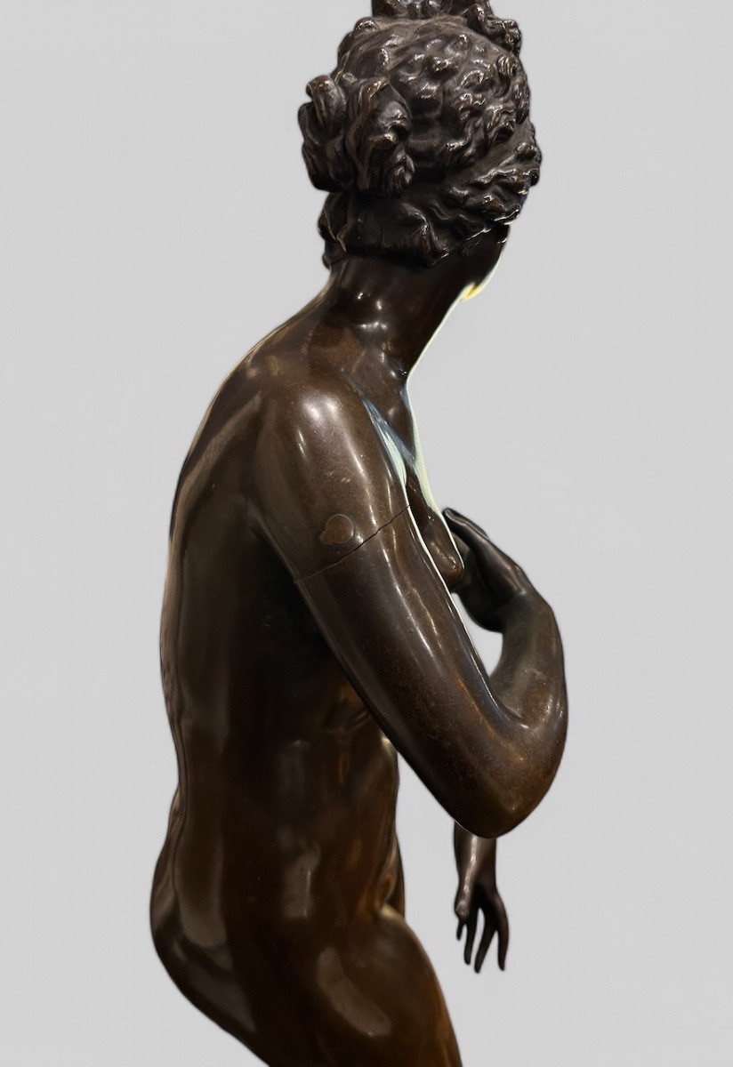 The Venus De Medici - Large Bronze After The Antique - Barbedienne Cast 19th Century. H 65 Cm-photo-8