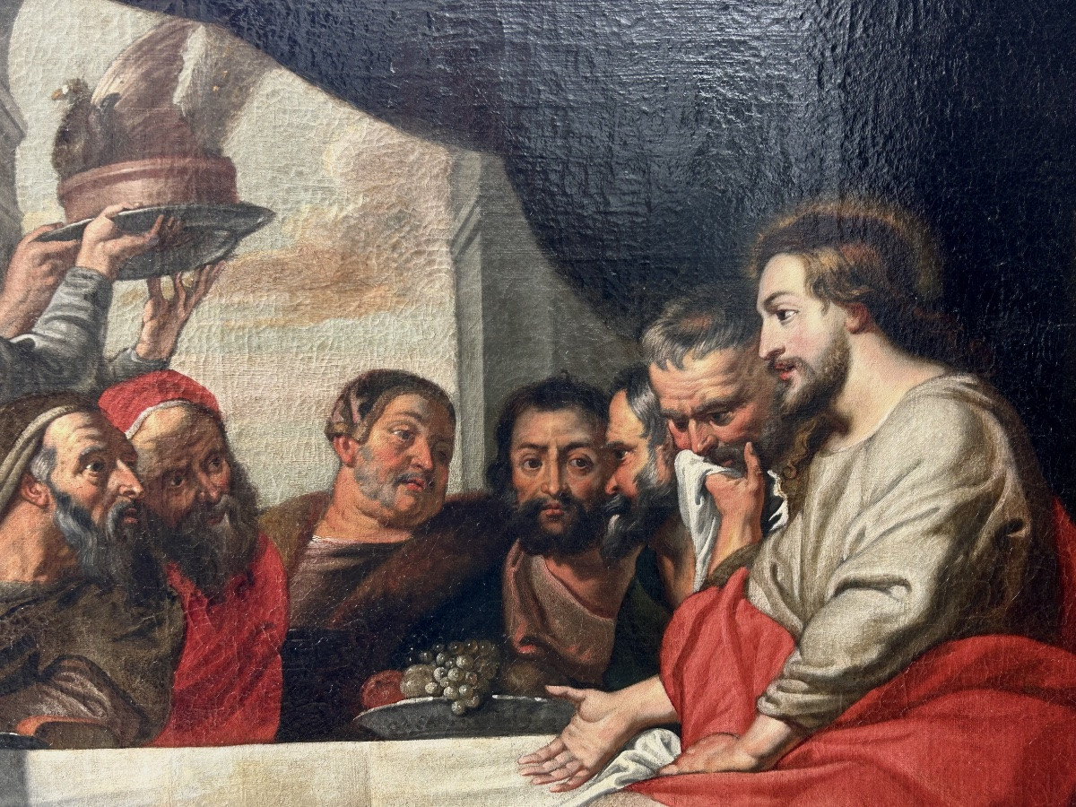 Flemish School, 17th Century, Follower Of Peter Paul Rubens - The Supper At Simon The Pharisee's -photo-3