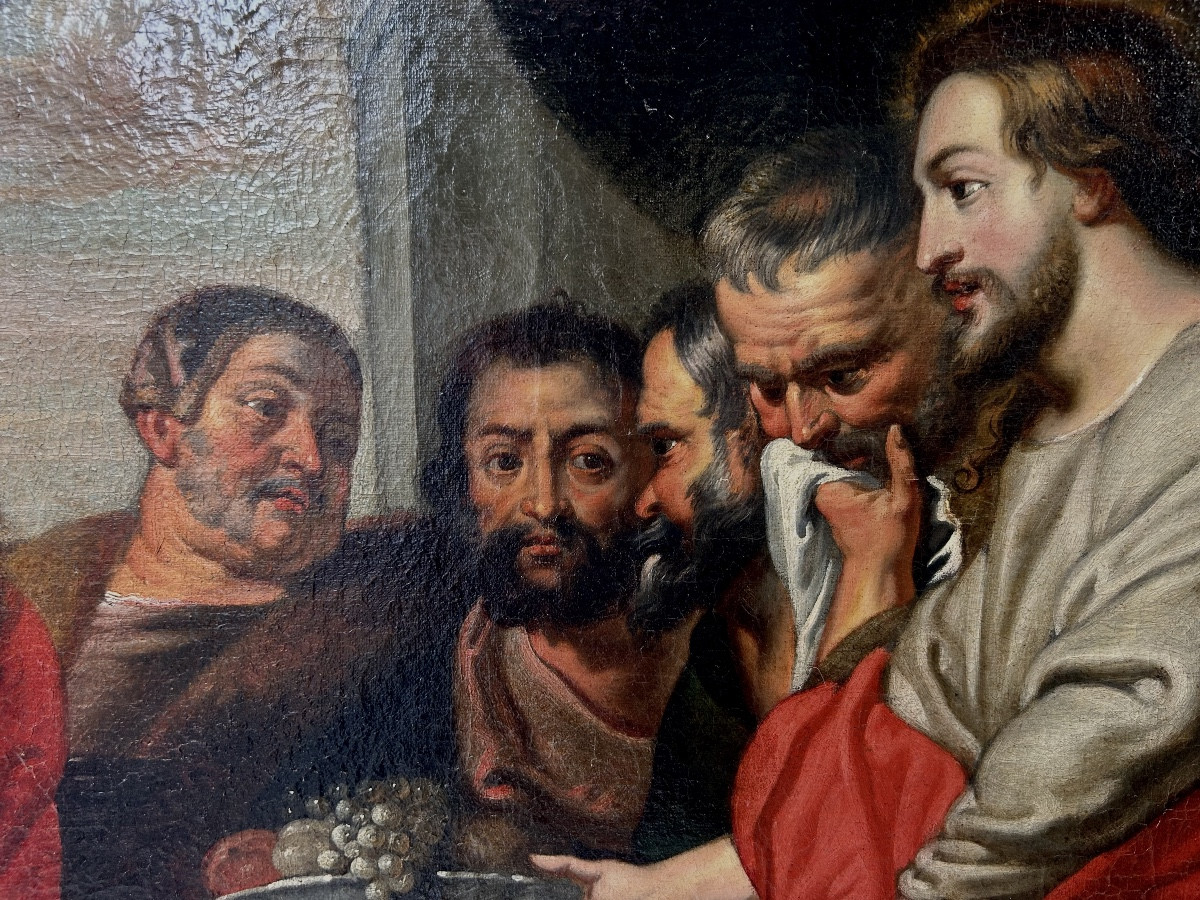 Flemish School, 17th Century, Follower Of Peter Paul Rubens - The Supper At Simon The Pharisee's -photo-5