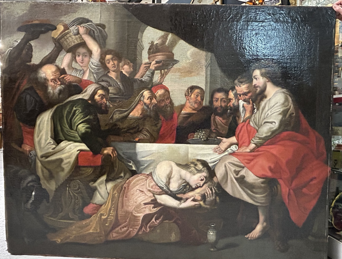 Flemish School, 17th Century, Follower Of Peter Paul Rubens - The Supper At Simon The Pharisee's -photo-7