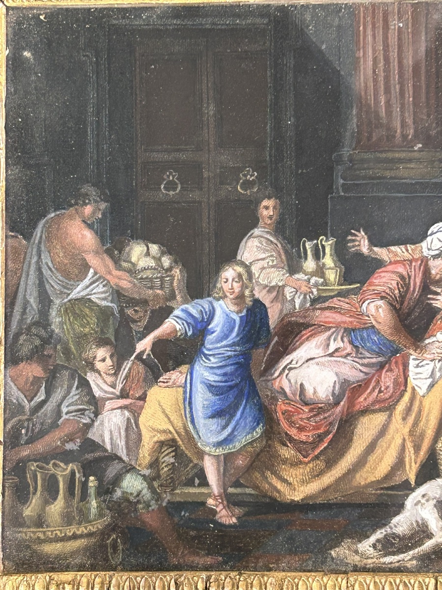 Pierre Hubert Subleyras (1699-1749) After, The Meal At Simon's Mixed Media On Paper -photo-4