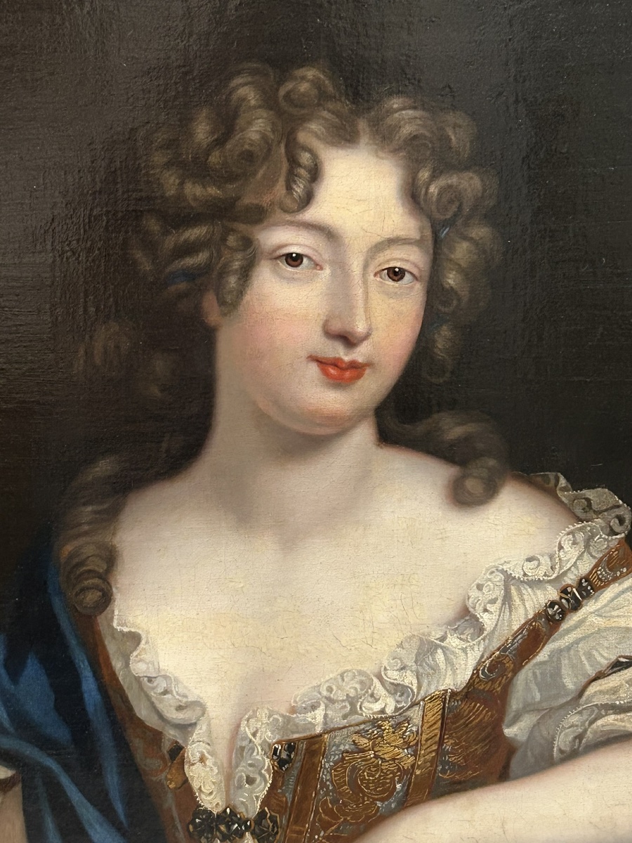 Portrait Of A Woman, 17th Century, Oil On Canvas - H 113 Cm -photo-1