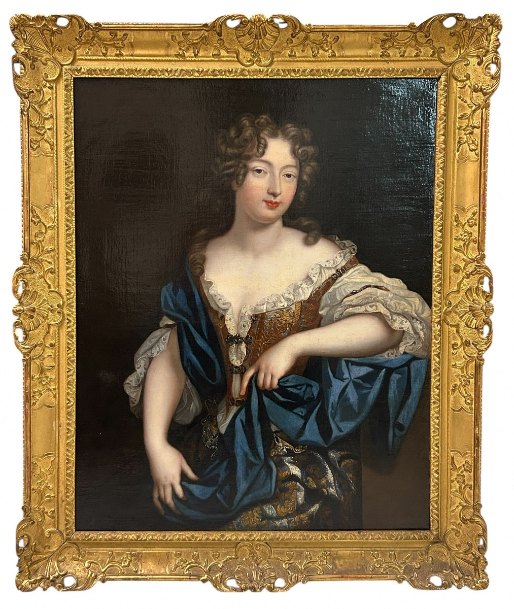 Portrait Of A Woman, 17th Century, Oil On Canvas - H 113 Cm 
